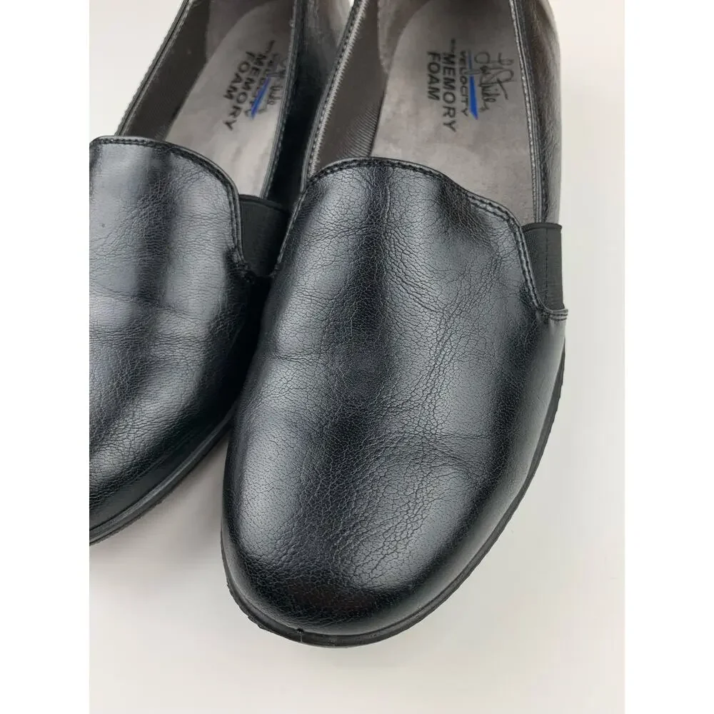 Lifestride Velocity Isabelle Wedge Loafers Black Comfort Shoes Women's 7.5
